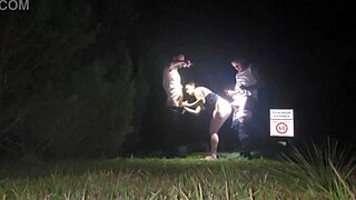 i met two fans at the club, got all wet, and let them fuck me right there in the street outdoors.