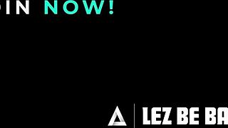 Lez be bad - nerdy gal ritchie has rough scissoring & fingering with stepsisters bestie adria rae