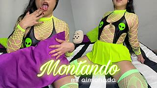 damn, astarioth squirts hard humping pillow for delicious orgasm!