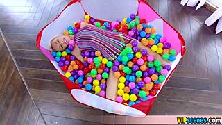 This Cute Blonde Stepsister Stays Extra Tiny and Petite