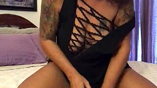 Seducing with Glass Dildo, Blonde Milf Squirts Hard