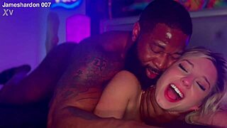 hot blonde housewife begs for creampie from muscular black guy