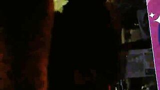 The bound BBW wife awaits her creampie in front of the window. Her huge tits strain against the bondage.