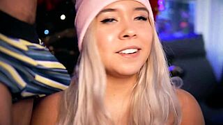 Damn, Cute Blonde Teases and Sucks Small Cock Hard!