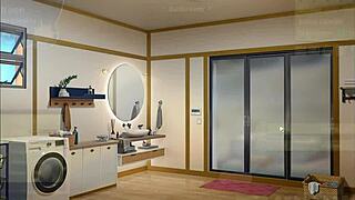 nun sister summer clover covered in cum during harem game