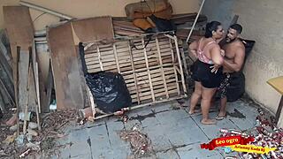 hey, check this hot chubby chick givin her ass to brother-in-law in abandoned house