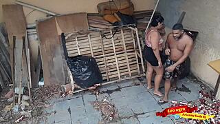 hey, check this hot chubby chick givin her ass to brother-in-law in abandoned house