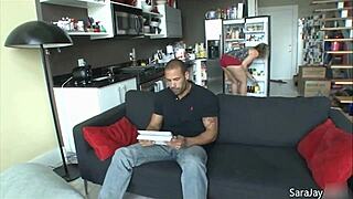 Does Karlo Karrera love Sara Jay's big ass in doggy?