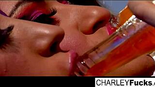 charlie gets slippery wet fun with sexy brunette capri 😏