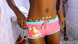 Intense Emotions In Shower As African Couple Kiss, Lick, And Suck Each Other