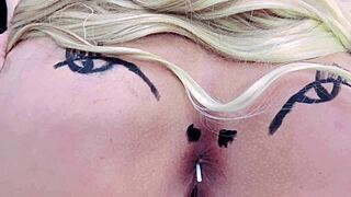 Pink Asshole Sucking Lollipop In Sheer Red