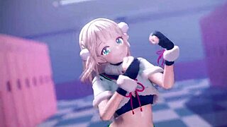 Blonde Shigure Ui Performs Exciting Striptease Dance!