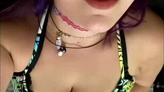 Amber squirts for daddy while he's at work