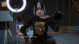 Hairy russian woman explores her natural features in a serene setting