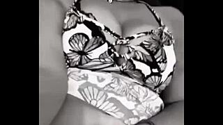 Amber squirts for daddy while he's at work