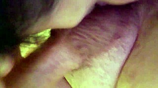 tattooed amateur sucking that big cock like a pro 😏