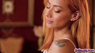 gorgeous veronica leal teases zazie skymm in sexy lingerie before steamy interracial action