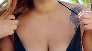 She wore a short bikini to the beach in search of company