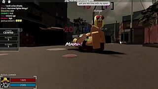 the roblox heroine bounces her ass in cowgirl riding