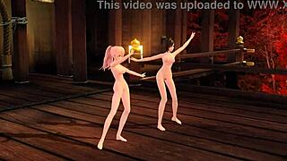 Megurine Luka and Meiko go full nude in Project Diva mod. It's pure eye candy with those big tits!