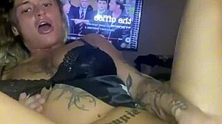 horny goth teen solo fucks till she cums hard 🖤