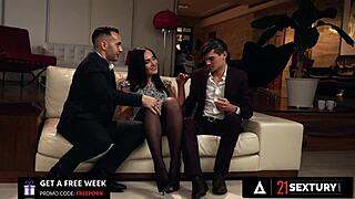 Sexy Nataly Gold Enjoys Double Penetration!