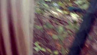 Skinny chick fucked in tight holes in public park?