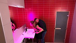 Hidden Cam Catches Teen Fucking Strangers in Night Club Public Toilet