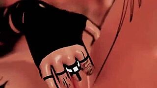 Cute trans girl rides dildo in VR, cumming from solo play