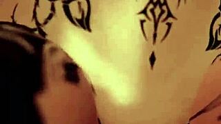 Cute trans girl rides dildo in VR, cumming from solo play