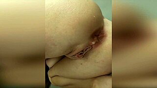 wife takes hard anal with cum inside and creampie