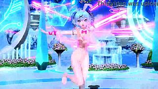 Hatsune Miku In Nude Mod Rabbit Hole Costume From Project Diva
