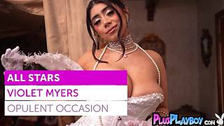Violet Myers Rips Lingerie to Show Natural Tits and Big Ass