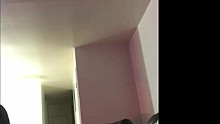 Hella's big ass swallows a mix of cum on the bed, submissive and eager in this amateur bbw scene.