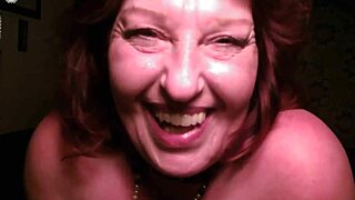 Dawnskye1962 in black lingerie teases with fake butt tattoo till orgasm hits. Curvy body drives everyone wild with dirty talk.