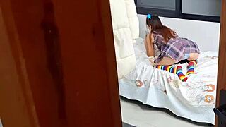 Caught my stepsister touching herself, oh man!