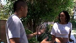 Ebony princess sucks monster cock and gets facial