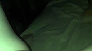 Young woman masturbates her wet pussy intensely.