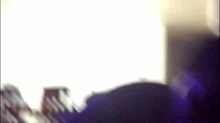 Hella's big ass swallows a mix of cum on the bed, submissive and eager in this amateur bbw scene.