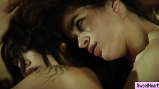 hey, lesbian couples getting wild on bed!