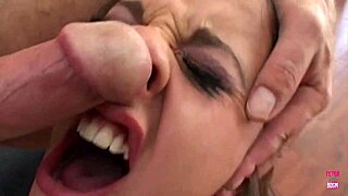 Slutty Brunette in High Heels Enjoys Rough Sex and Intense Orgasm