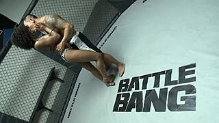 Milf Fucks Big Black Cock in MMA Ring