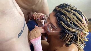 Feeling the deep emotion in gulosa's double blowjob with spitting and deepthroat.