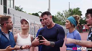 Slimthick Vic Bent Over In Doggy Style With Her Big Tits And Riding For A Cumshot.