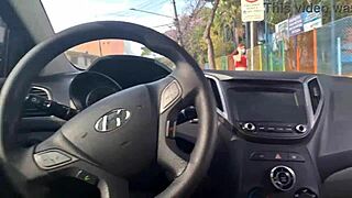 Masturbating In Car While Seeking Hard Dick Info From Prostitute Outdoors