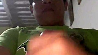 Nice handjob in my living room with Peruvian teen