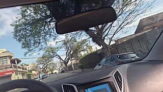 Masturbating In Car While Seeking Hard Dick Info From Prostitute Outdoors