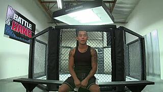 Milf Fucks Big Black Cock in MMA Ring
