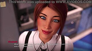 Curvy 3d character in cute outfit wows with her fat figure