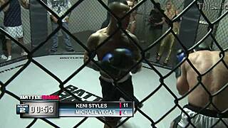Milf Fucks Big Black Cock in MMA Ring